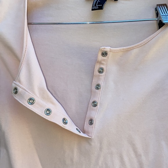 Gently Used Light Pink Forever 21 3/4 Sleeve Body Suit - Picture 3 of 12